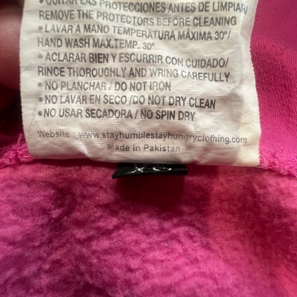 HMBL STAY HMBL Women's Full Zip Skull Hoodie, Women's, Size XS, Pink, Sweatshirt - Picture 10 of 16